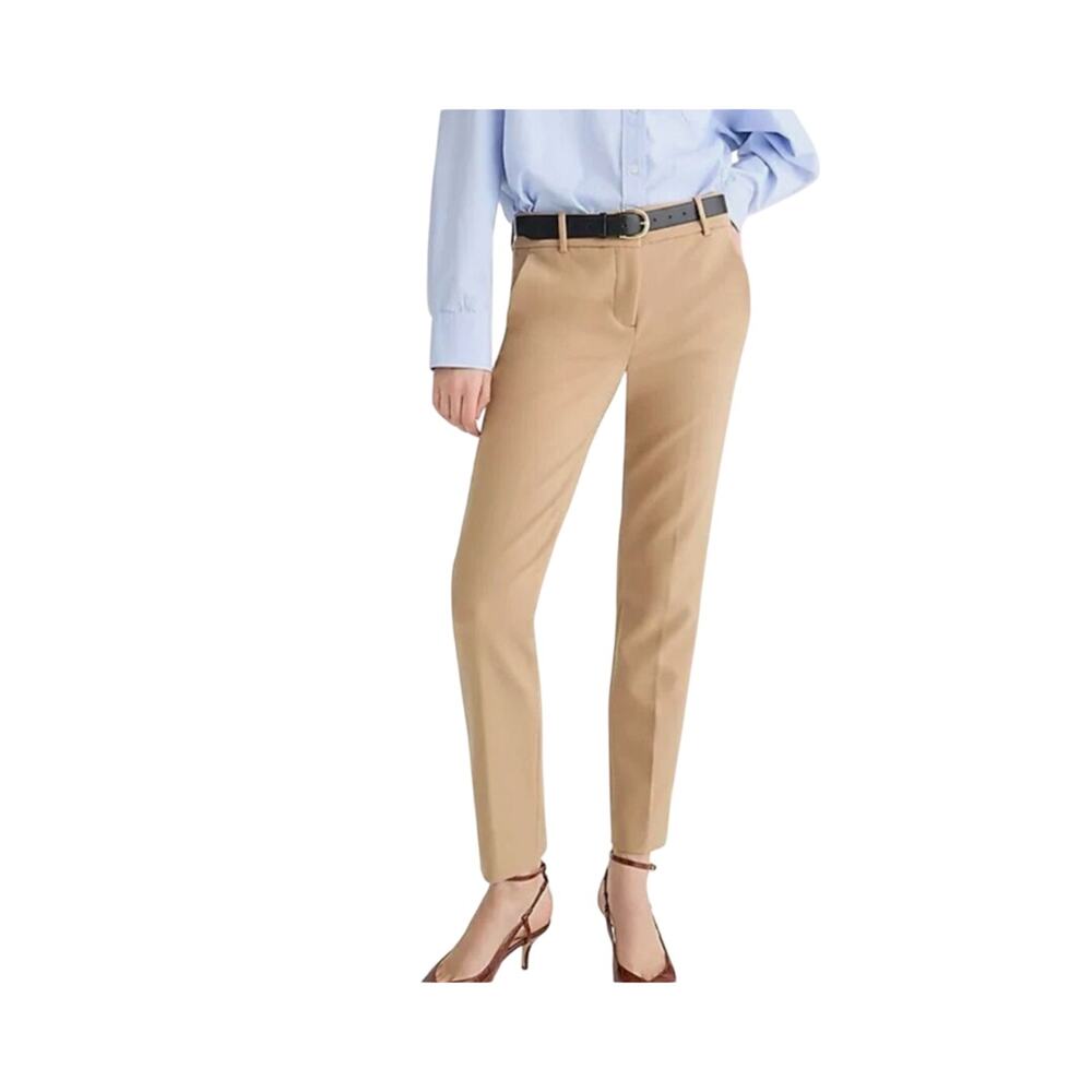 J. Crew 365 Cameron Womens Tan Slim Crop in Four Season Stretch Pants Size 4